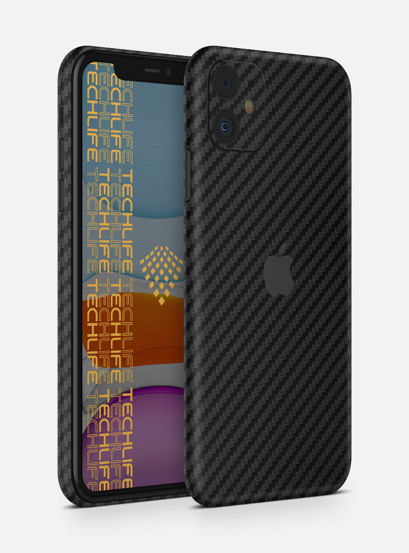 Skin Black 3D Carbon para iPhone 11