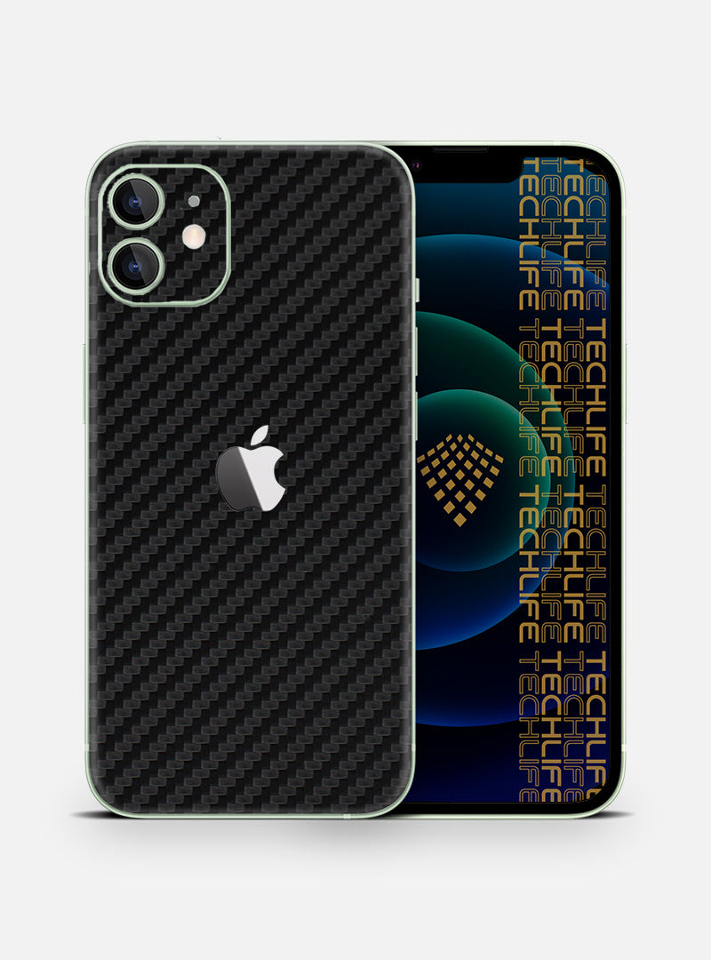 Skin Black 3D Carbon para iPhone 12 Mini