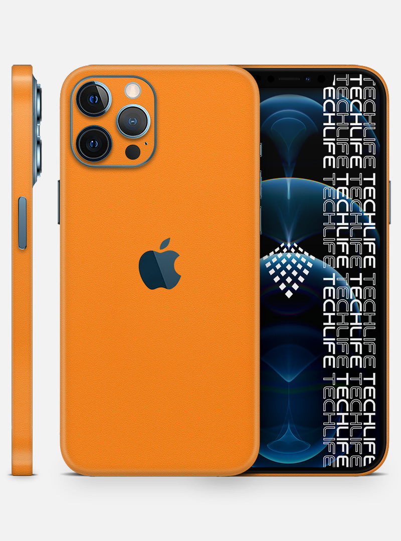 Skin Premium Alcantara anaranjado iPhone 12 Pro Max