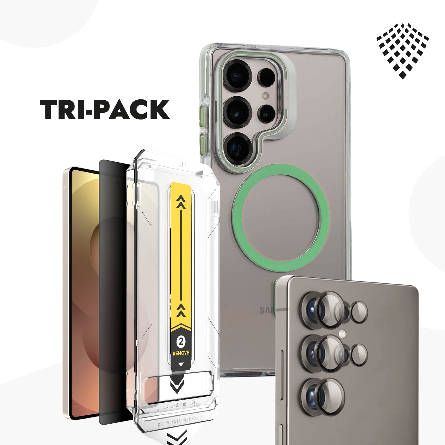 Case Antishock + Vidrio Antiespia + Protector de Cámara - Galaxy S25 Ultra