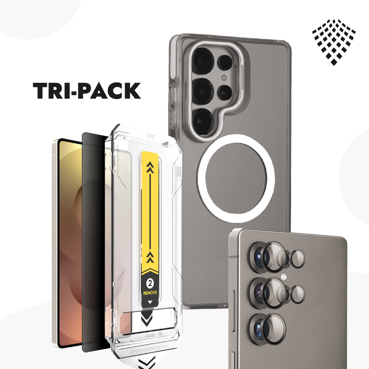 Case Antishock + Vidrio Antiespia + Protector de Cámara - Galaxy S25 Ultra