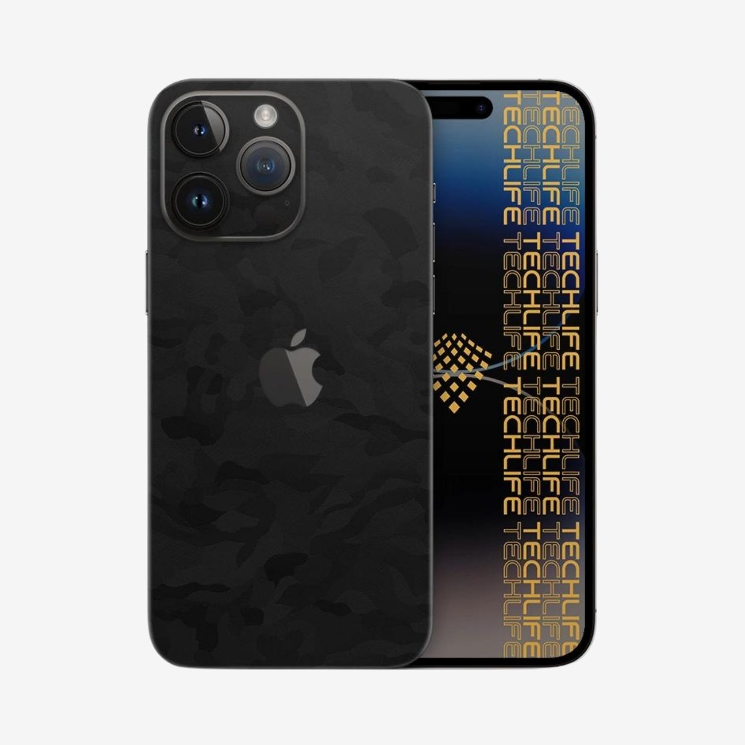 Skin Premium Camuflaje Espectro Negro iPhone 14 Pro