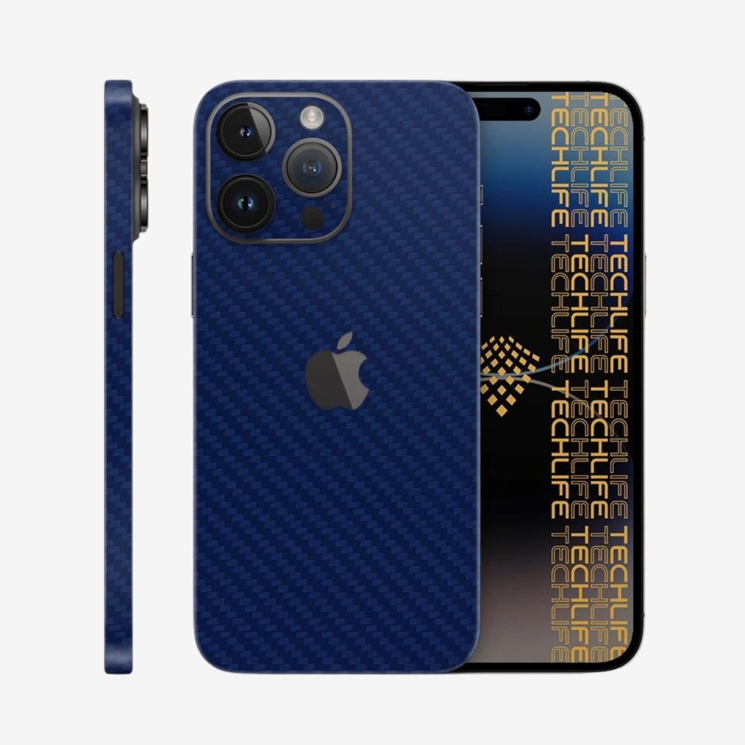 Skin Premium Carbono Azul iPhone 15 Pro Max