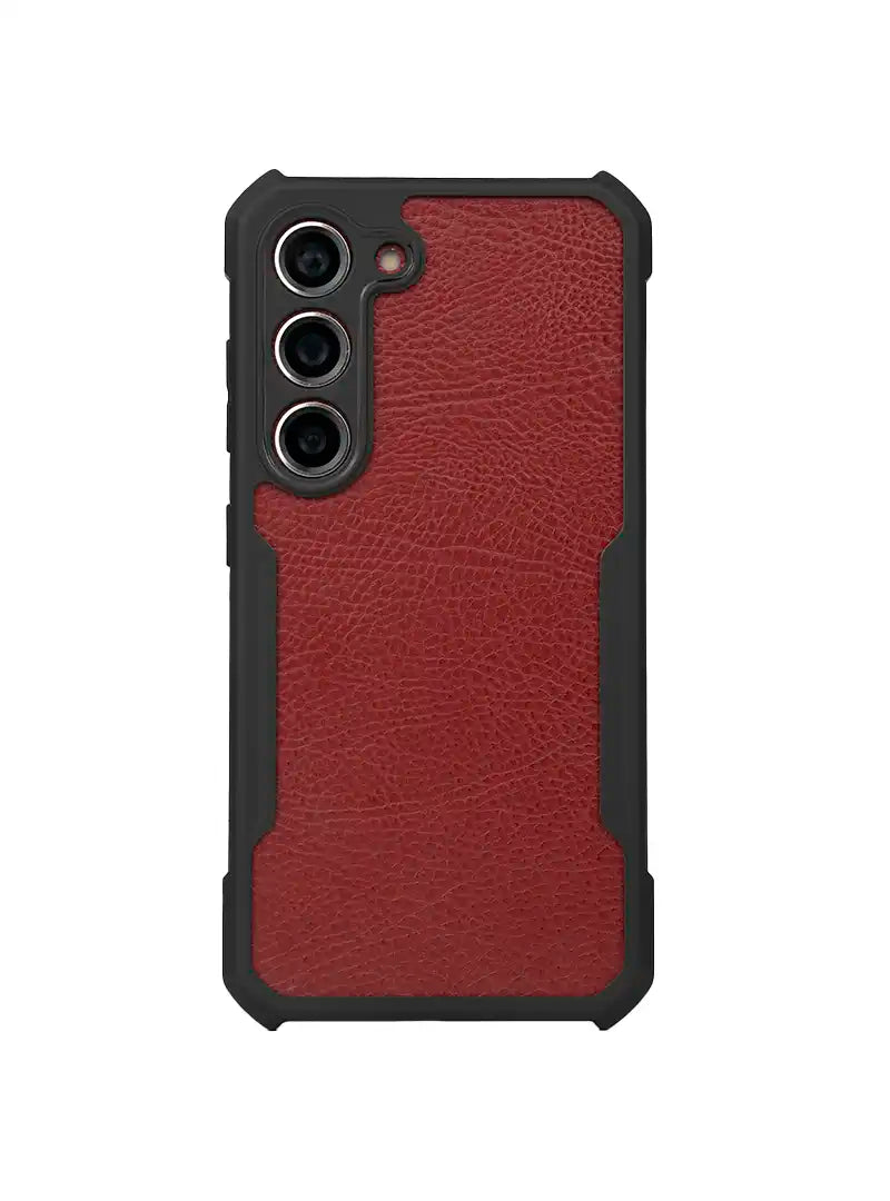 Case Antishock Dual Print Galaxy S23 - Cuero Merlot