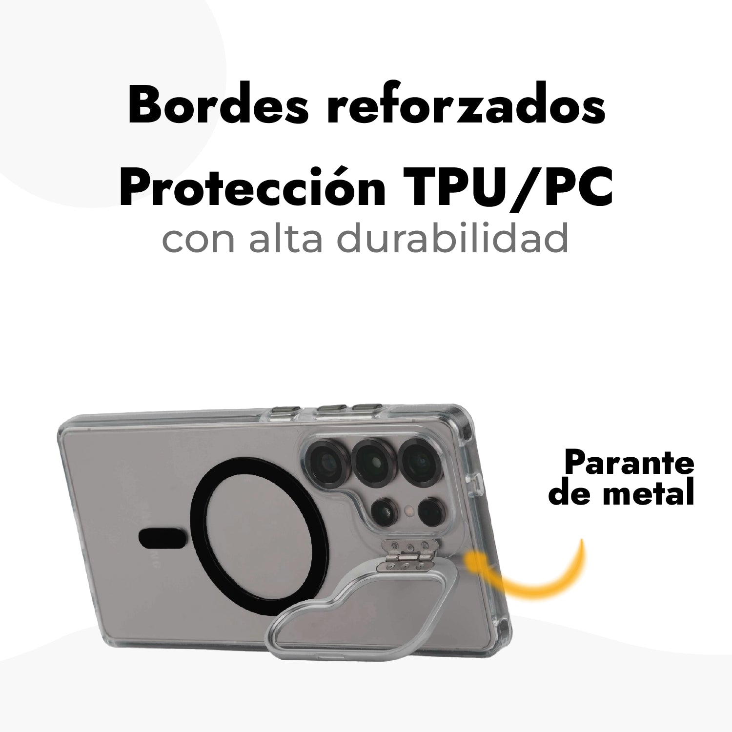 Case Antishock + Vidrio Antiespia + Protector de Cámara - Galaxy S25 Ultra
