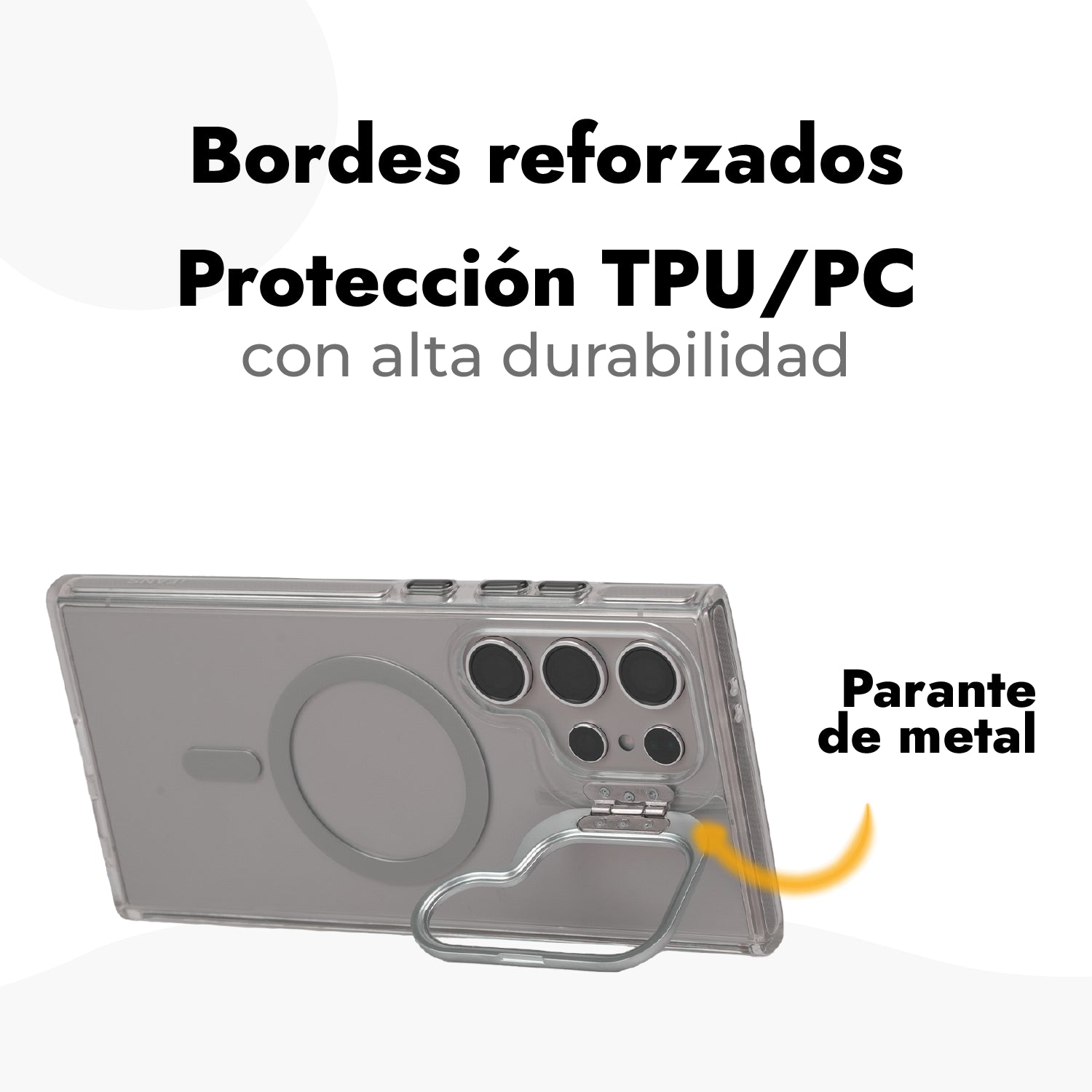 Case Stand + Vidrio Templado 9H + Protector de cámaras - Galaxy S24 Ultra