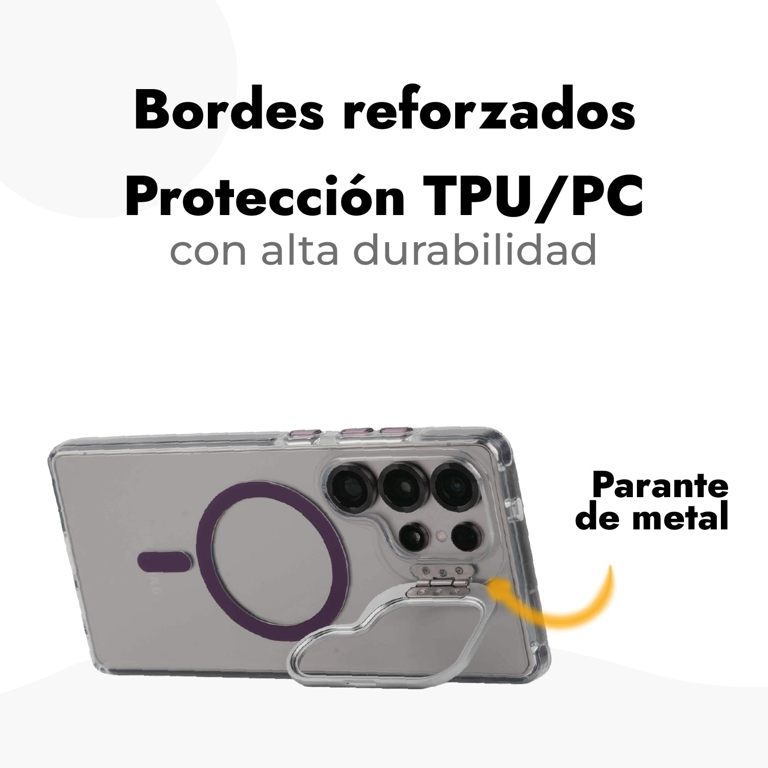 Case Antishock + Vidrio Antiespia + Protector de Cámara - Galaxy S25 Ultra