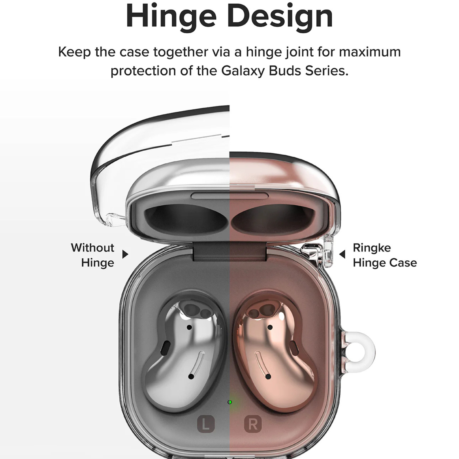 Case Ringke Transparente Hinge  Galaxy Buds FE / Buds2 / 2 Pro / Live / Buds Pro