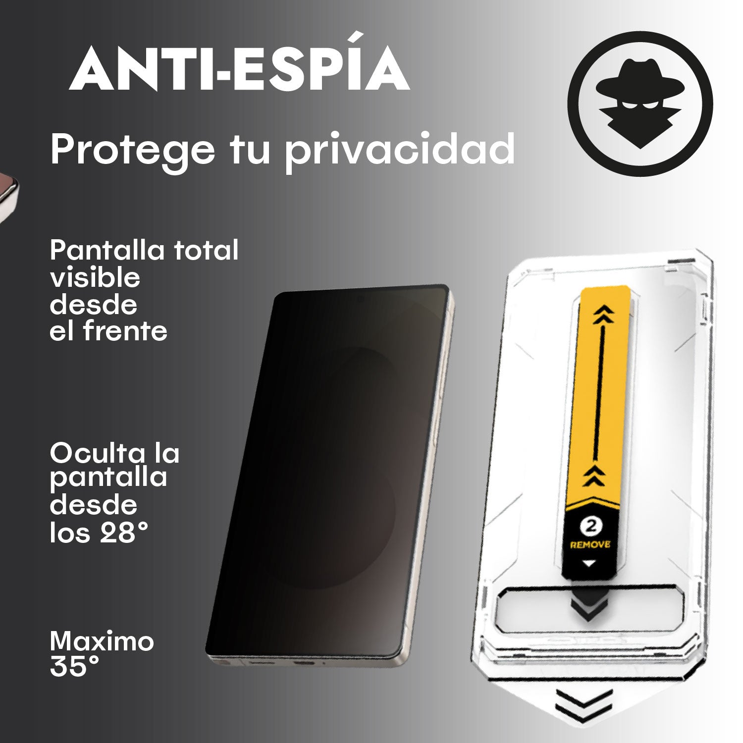 Protector de Pantalla  Vidrio Templado 9H Privacy - Galaxy S25 Ultra (1 UND)