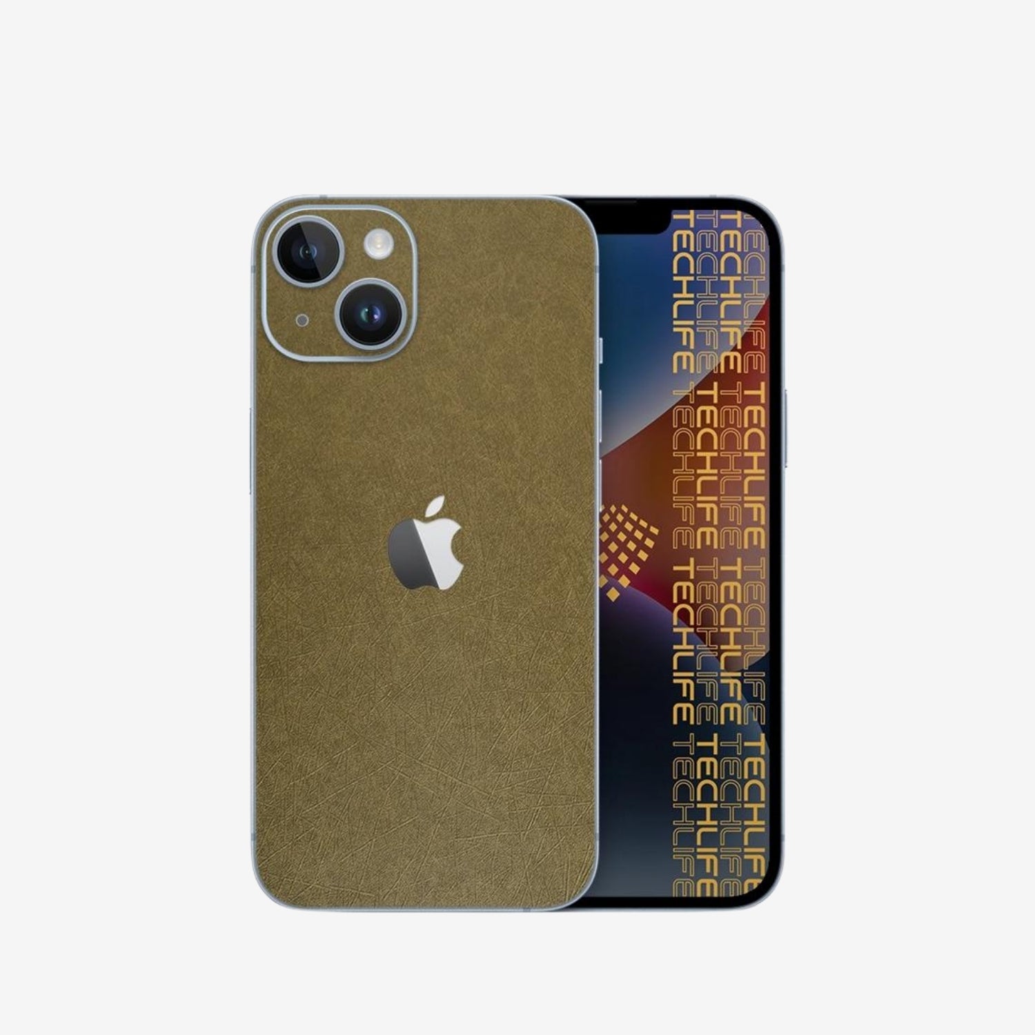 Skin Premium Fibra Mostaza Antiguo iPhone 14 Plus