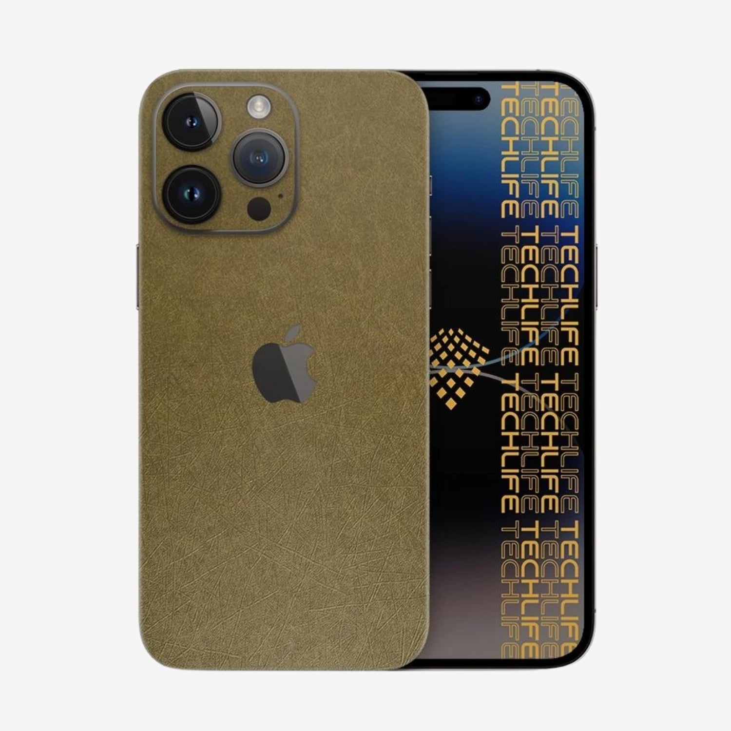 Skin Premium Fibra Mostaza Antiguo iPhone 13 Pro