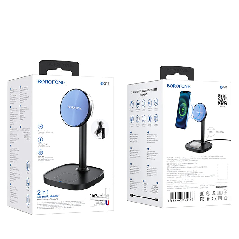 Stand Cargador Inalámbrico 3 en 1 Magsafe 15W