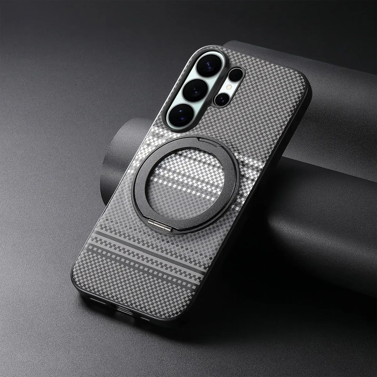 Case Diseño Fibra Con Parante Giratorio Galaxy A37 (Magsafe)