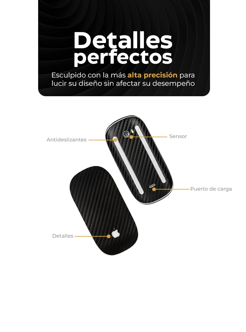 Skin Premium Carbono Negro Magic Mouse