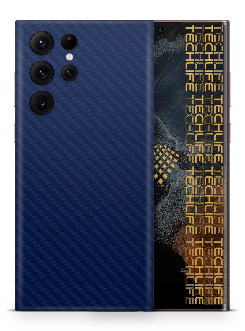 Skin Premium Carbono Azul Samsung Galaxy S22 Ultra