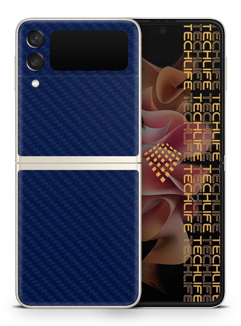 Skin Premium Carbono Azul Samsung Galaxy Z Flip 3