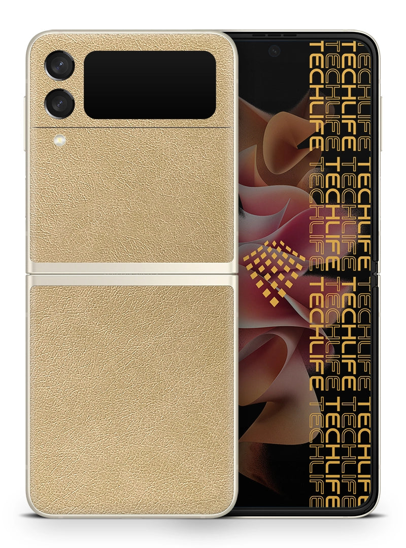 Skin Premium Cuero Esencia Marfil Samsung Galaxy Z Flip 3