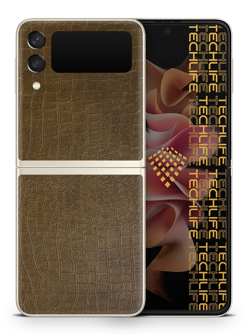 Skin Premium Cuero Reptil Exótico Samsung Galaxy Z Flip 3