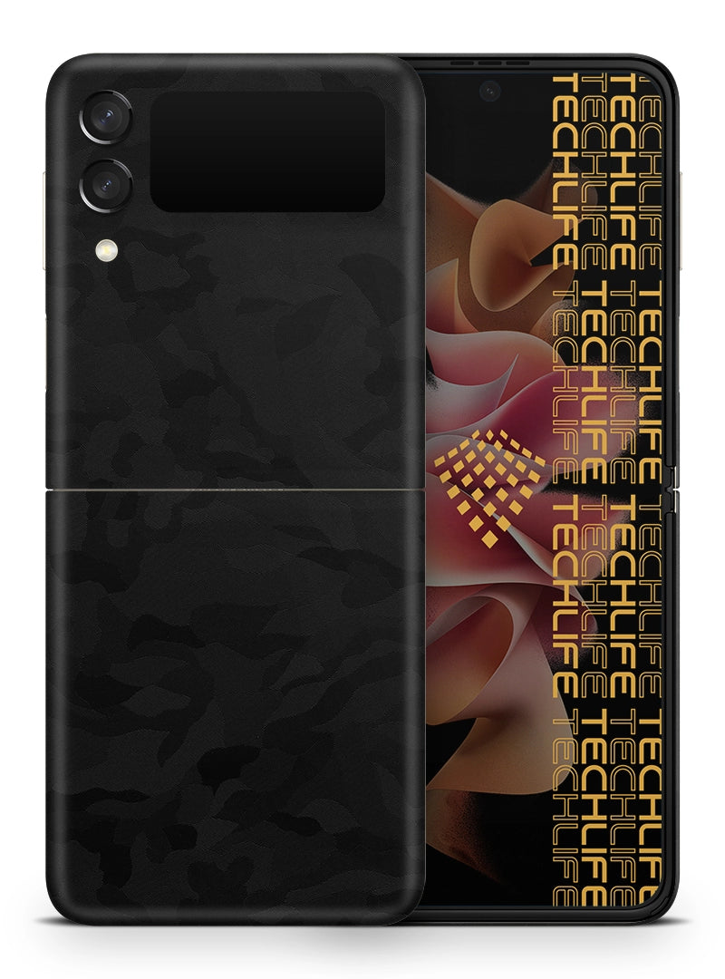 Skin Premium Camuflaje Espectro Negro Samsung Galaxy Z Flip 3