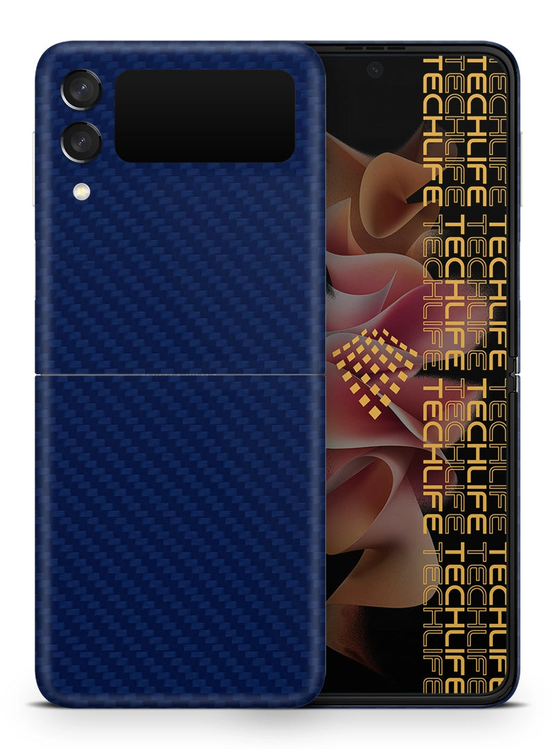 Skin Premium Carbono Azul Samsung Galaxy Z Flip 3