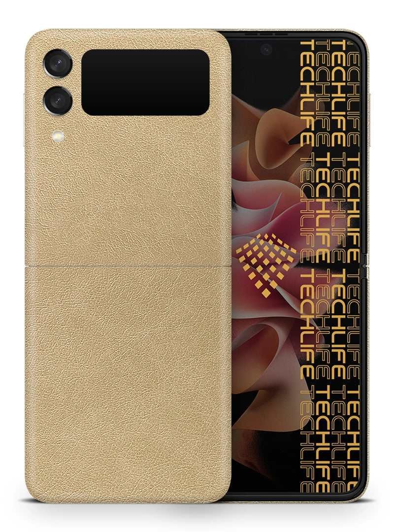 Skin Premium Cuero Esencia Marfil Samsung Galaxy Z Flip 3