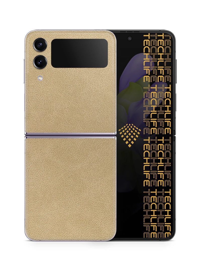 Skin Premium Cuero Esencia Marfil Samsung Galaxy Z Flip 4