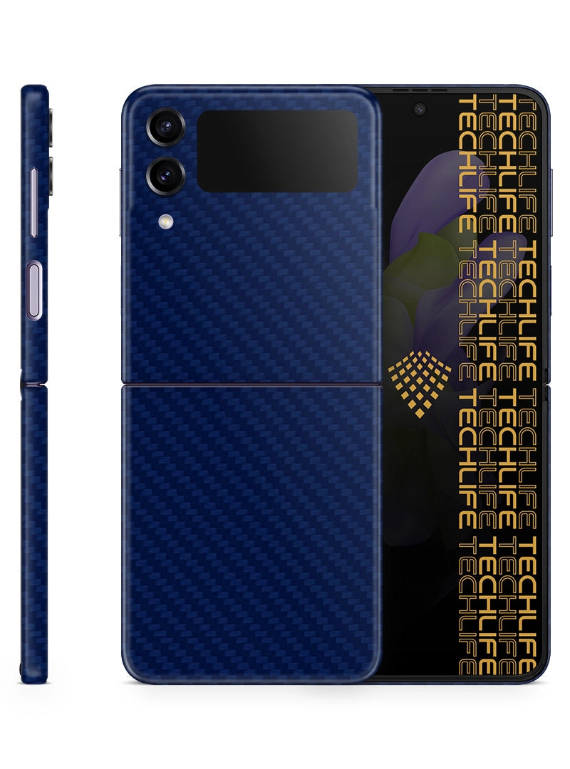 Skin Premium Carbono Azul Samsung Galaxy Z Flip 4