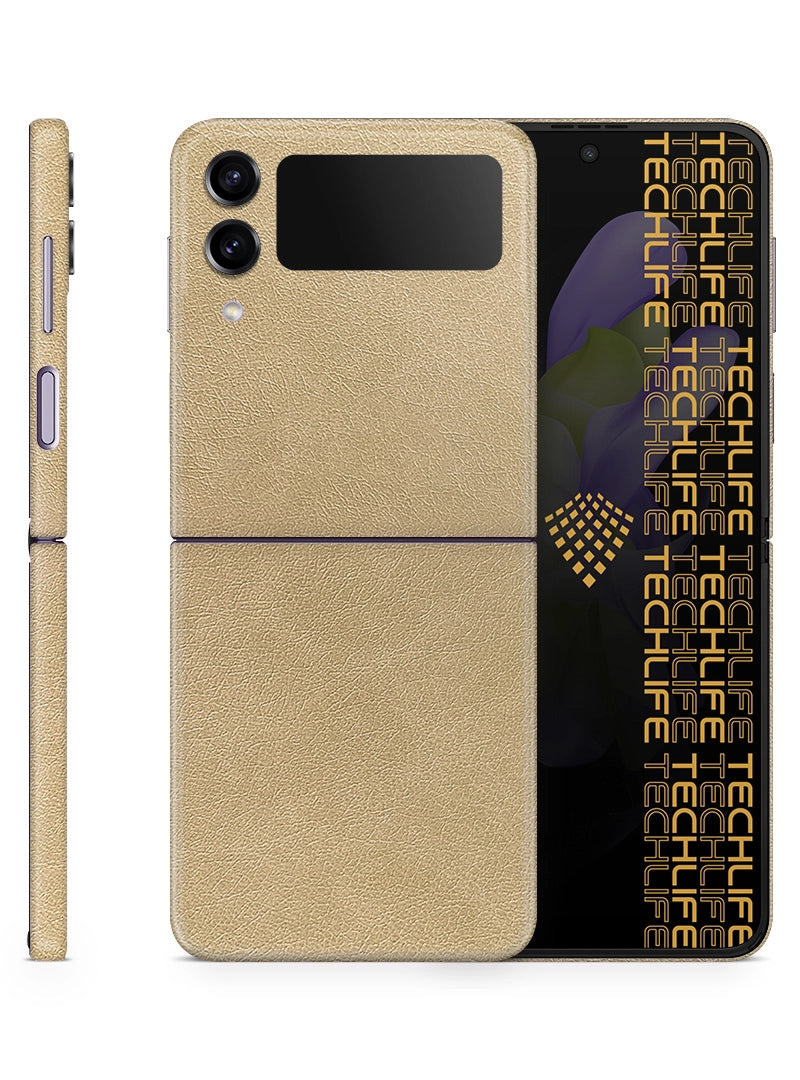 Skin Premium Cuero Esencia Marfil Samsung Galaxy Z Flip 4