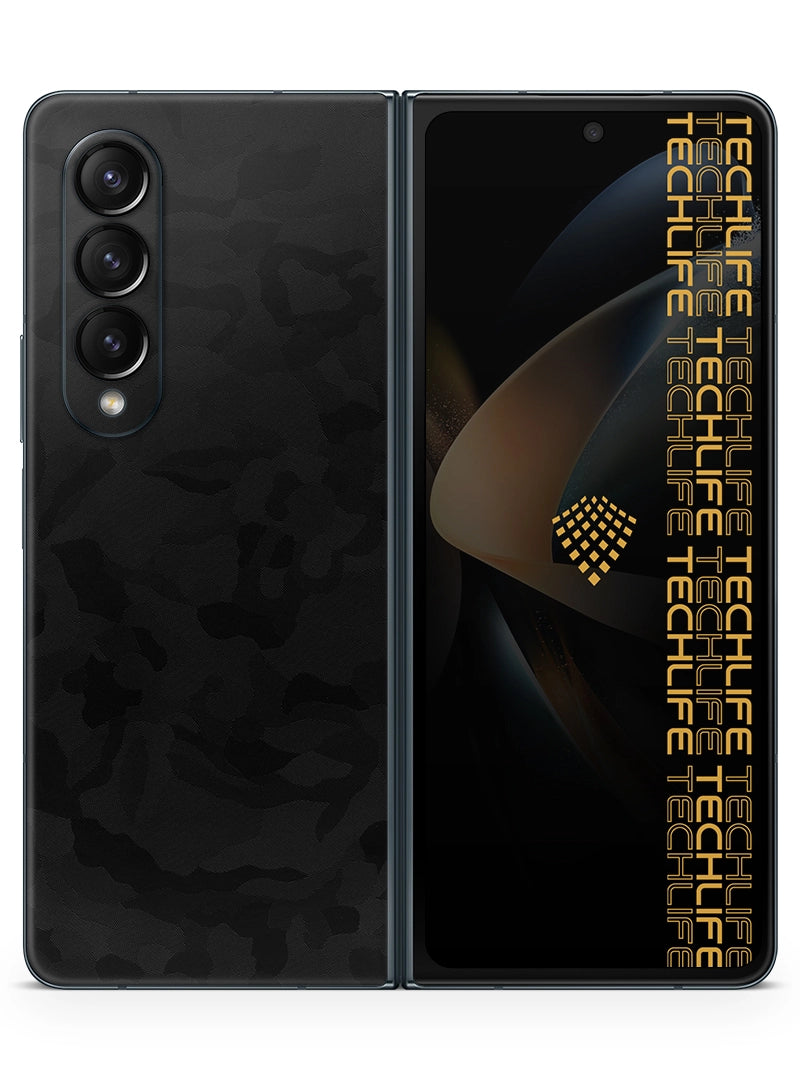 Skin Premium Camuflaje Espectro Negro Galaxy Z Fold 4