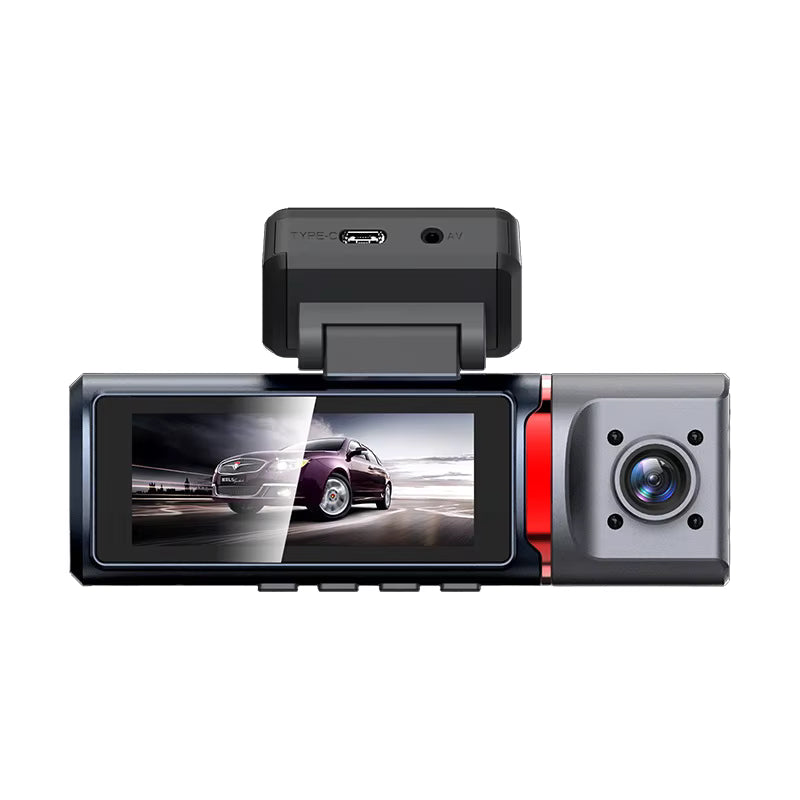 Cámara para Auto DashCam 3 Cámaras WIFI 4K  + App + SD 64GB