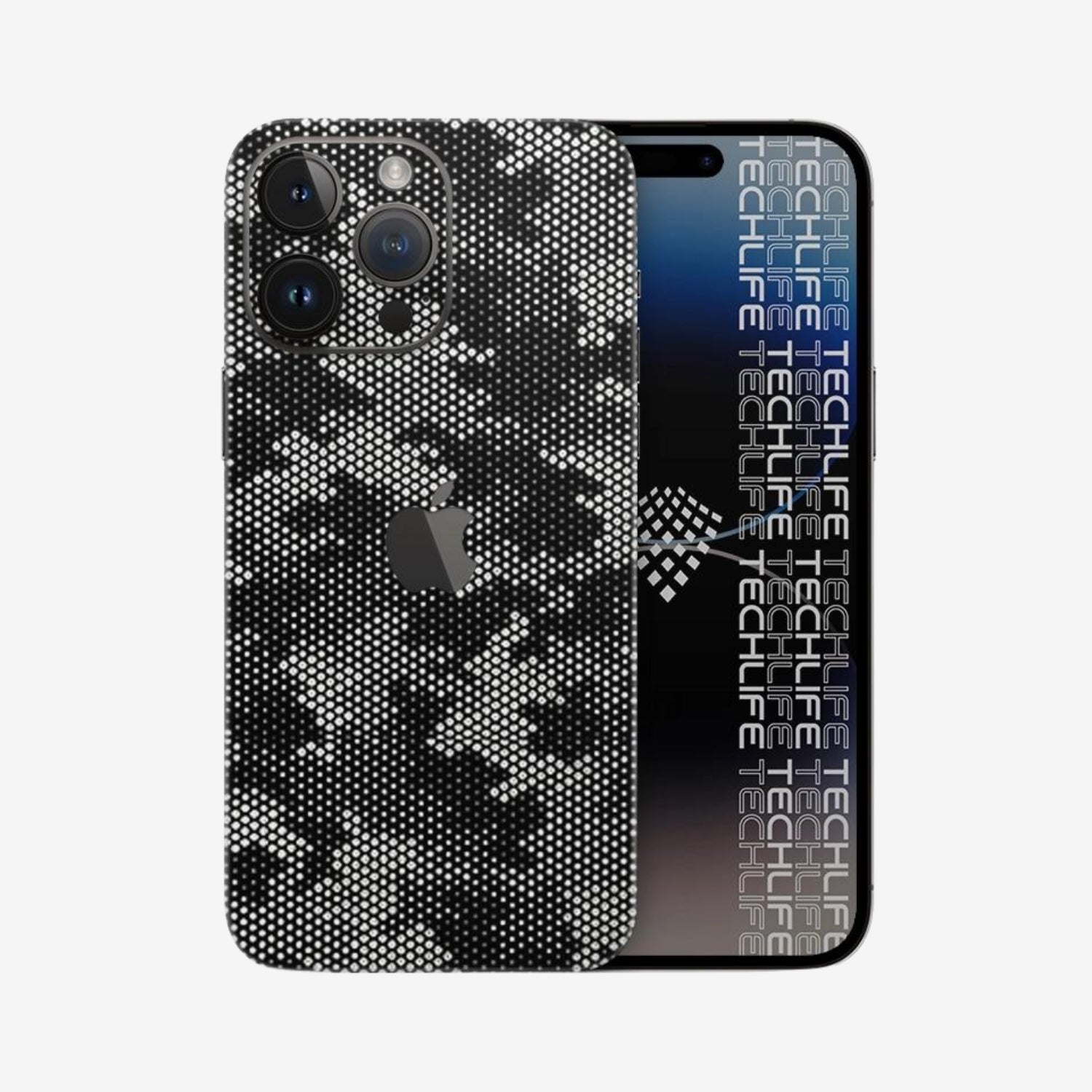 Skin Silver Camuflado Pixel iPhone 14 Pro Max