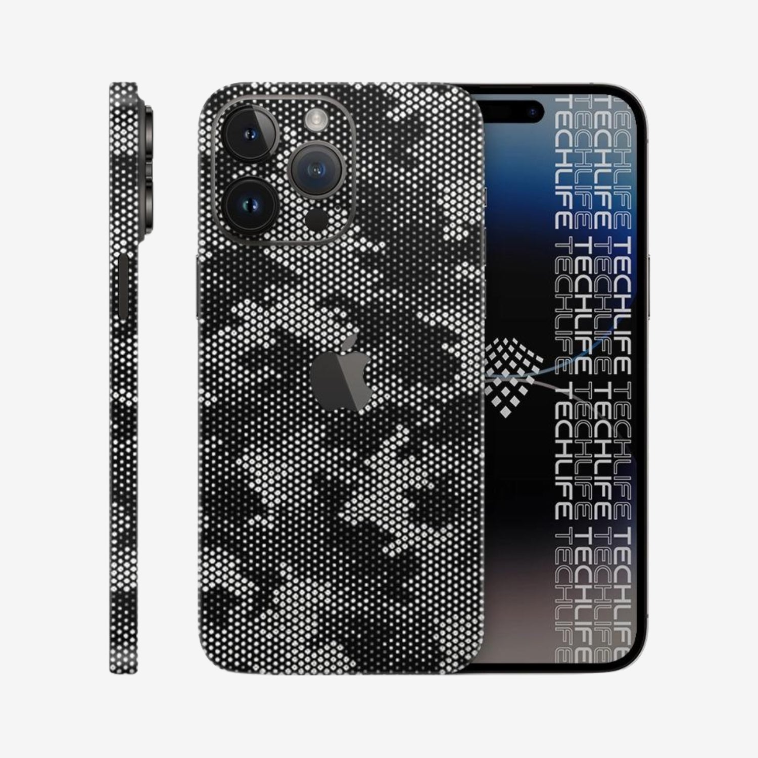 Skin Silver Camuflado Pixel iPhone 15 Pro max