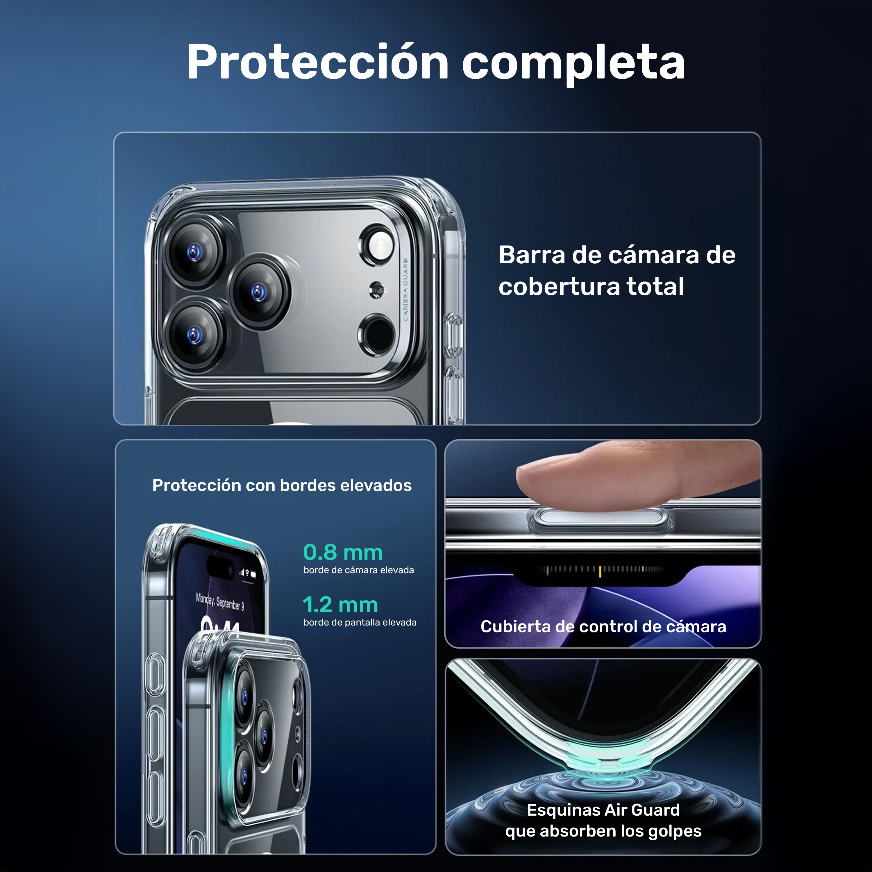 Bipack Classic Hybrid (Camera Control) + Tempered Glass iPhone 17 Pro