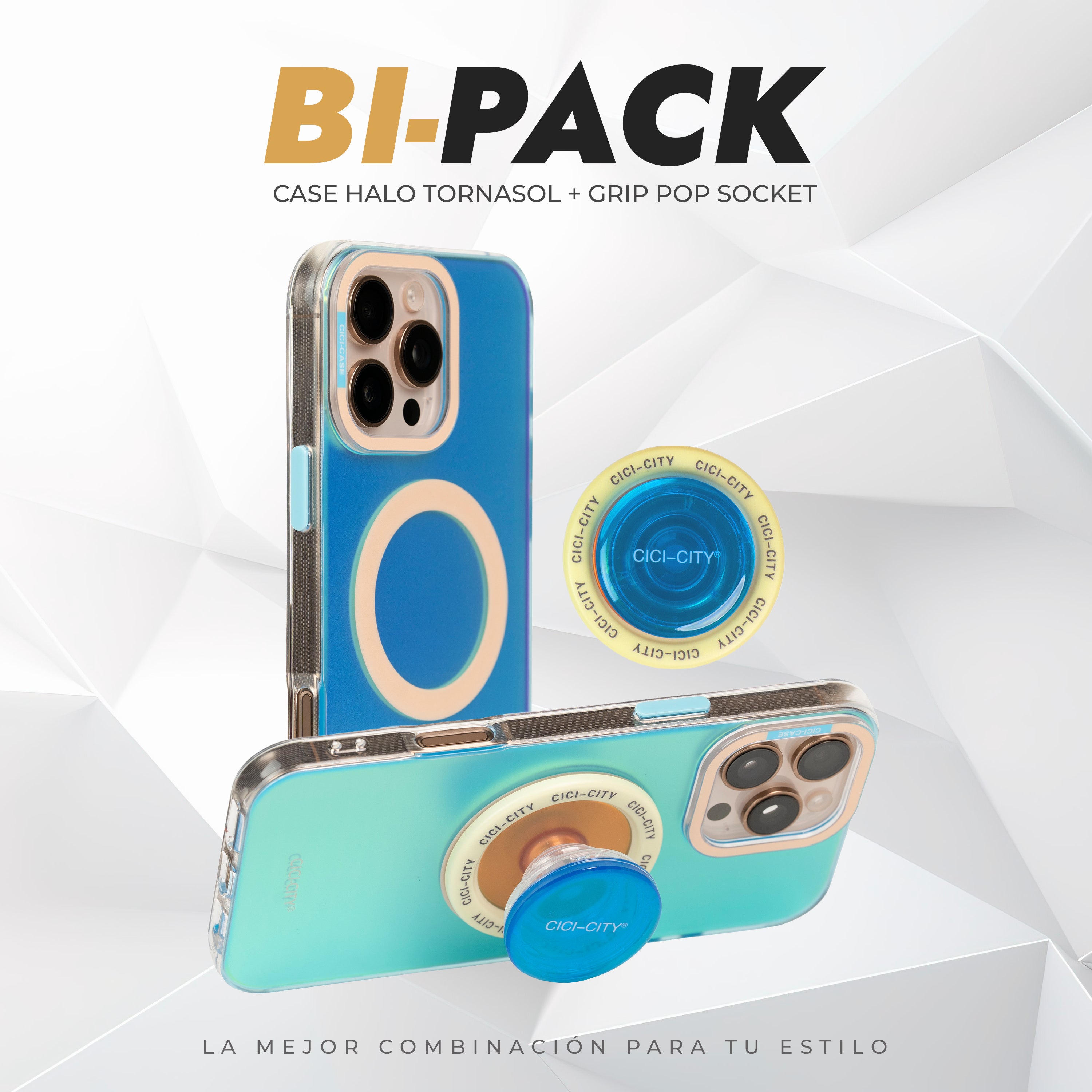 Bipack Case Halo + Pop Socket / iPhone 16 Pro