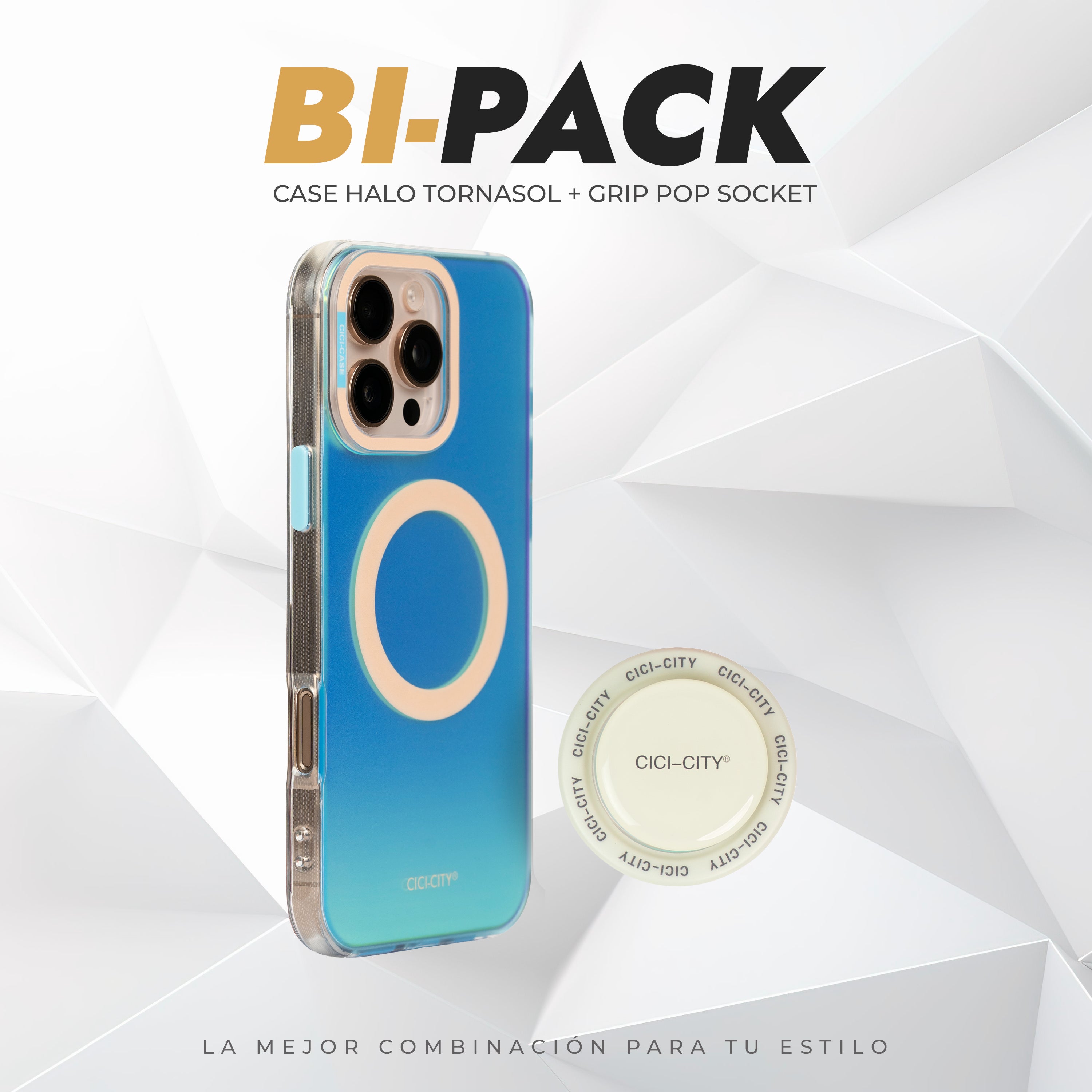 Bipack Case Halo + Pop Socket / iPhone 16 Pro