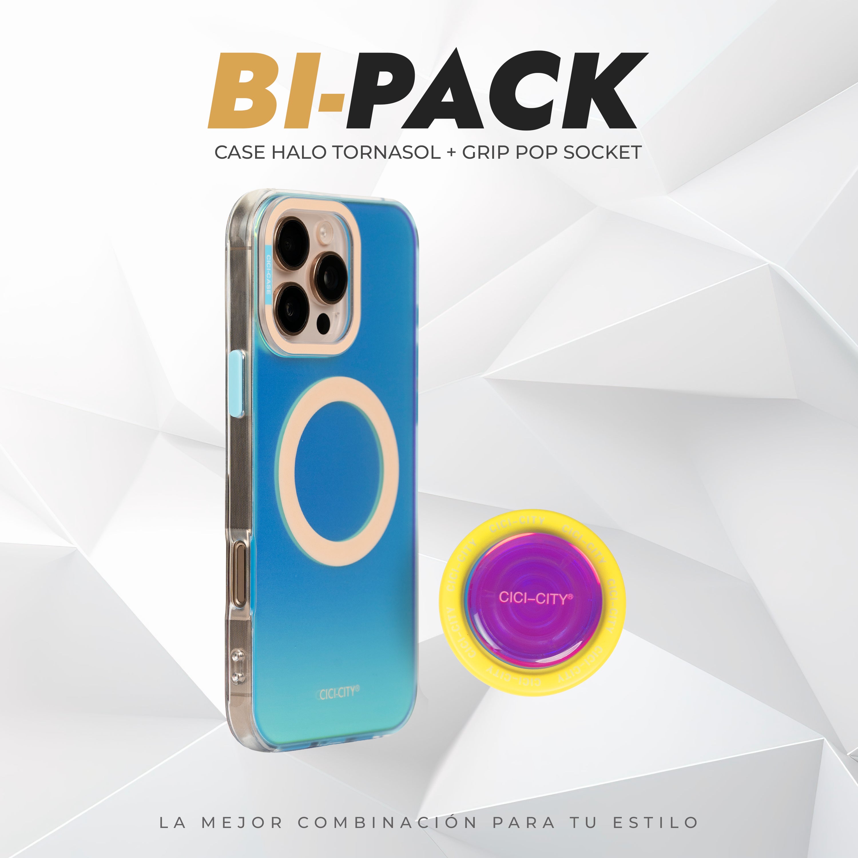 Bipack Case Halo + Pop Socket / iPhone 16 Pro