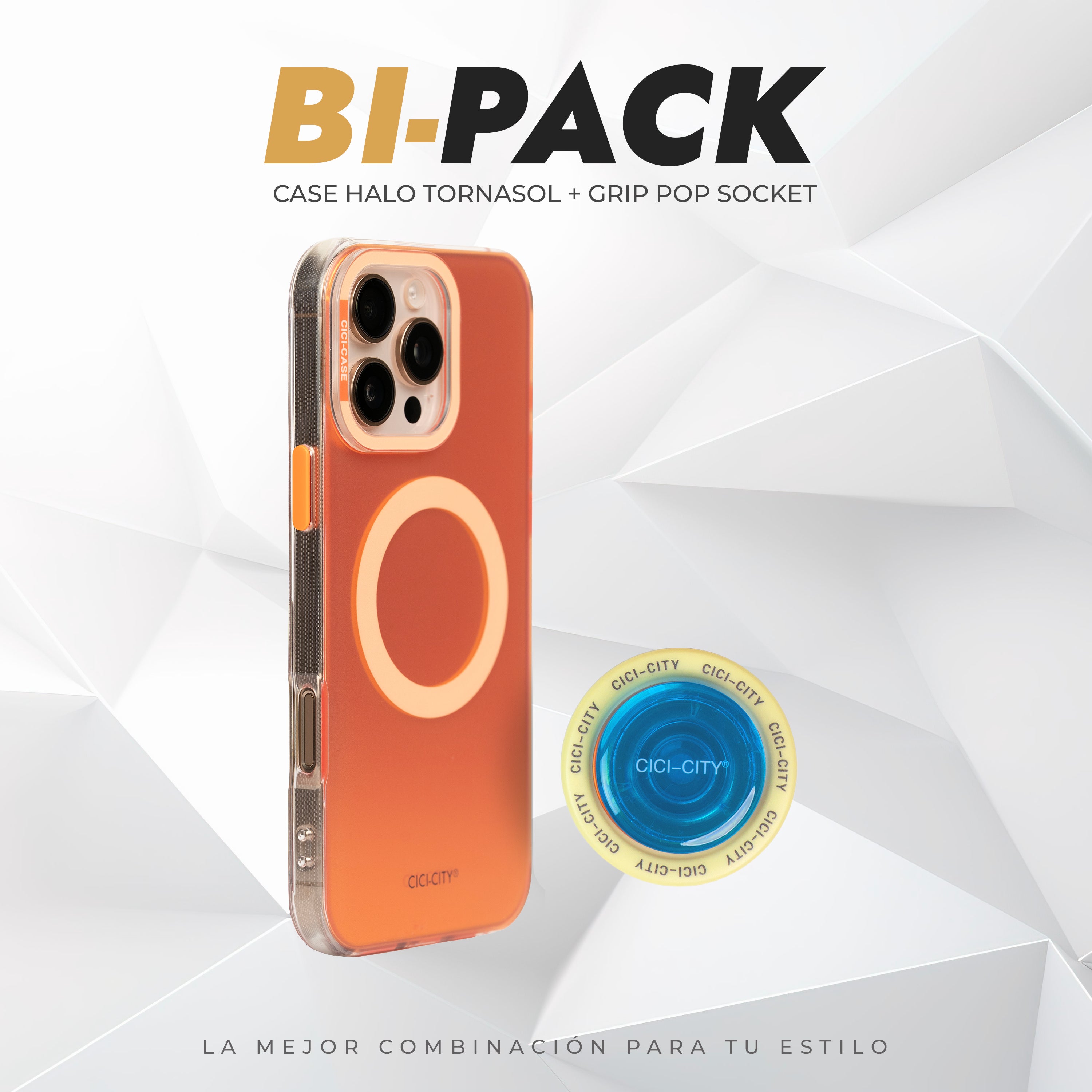 BIPACK CASE HALO + POP SOCKET / IPHONE 16 PRO MAX