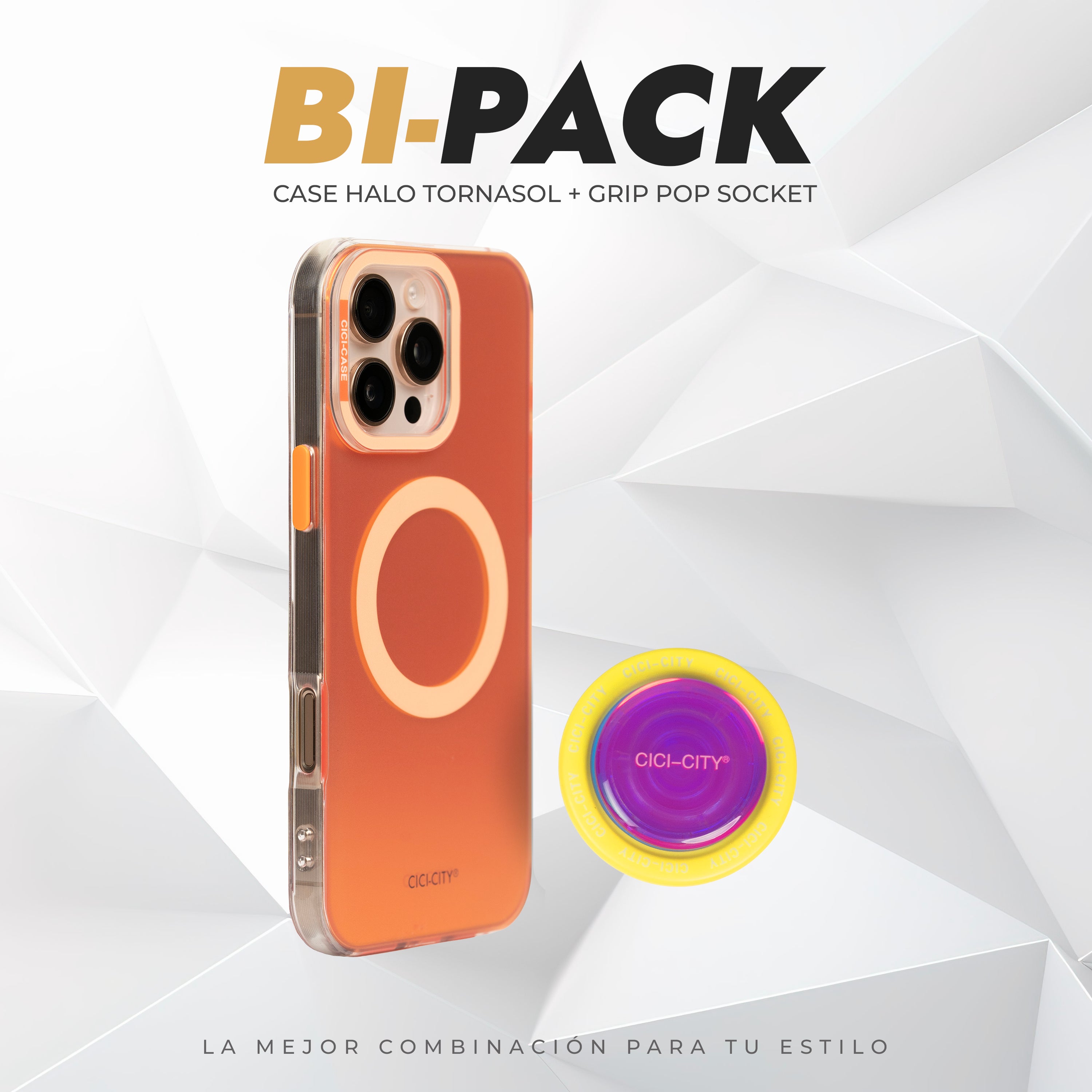 Bipack Case Halo + Pop Socket / iPhone 16 Pro