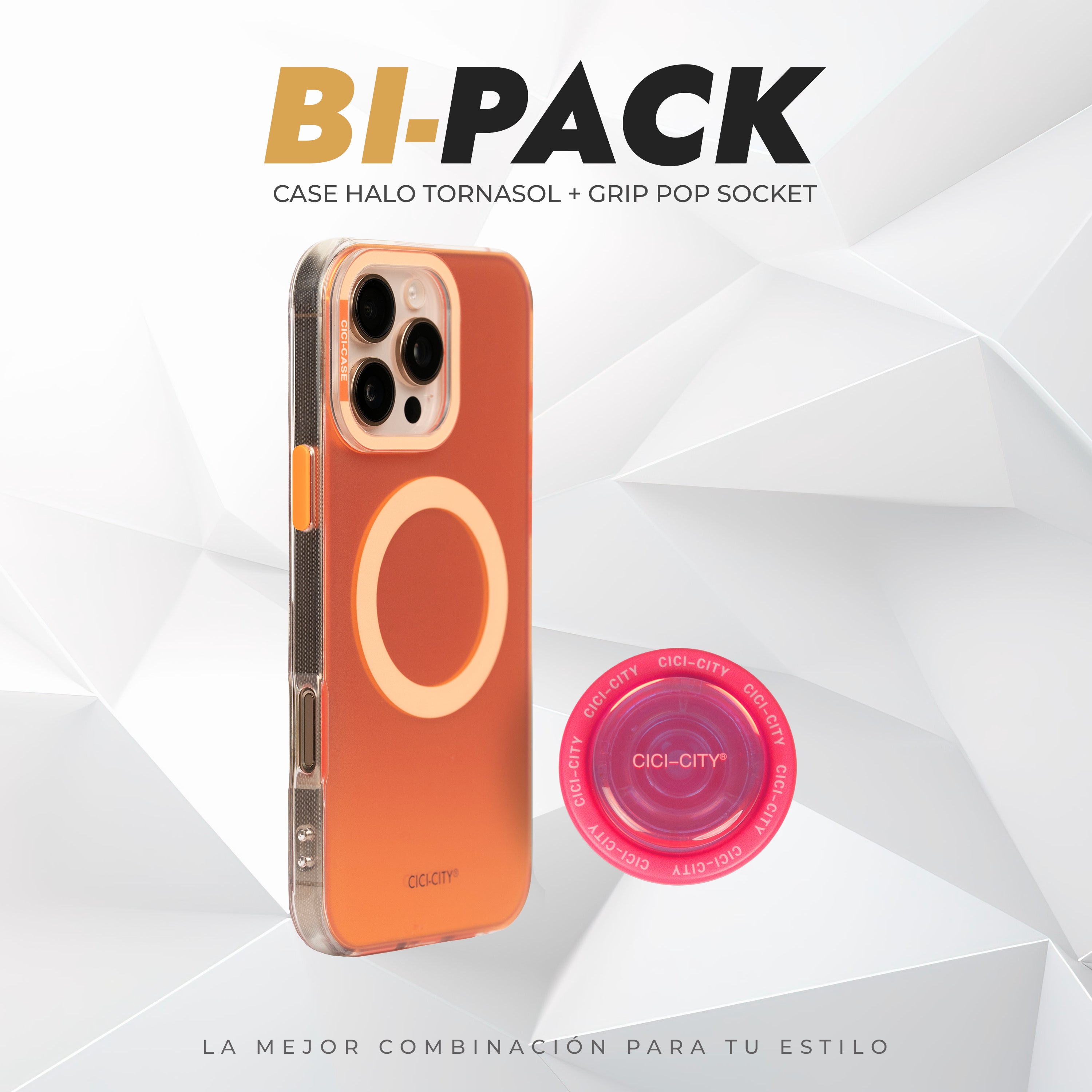 Bipack Case Halo + Pop Socket / iPhone 16 Pro