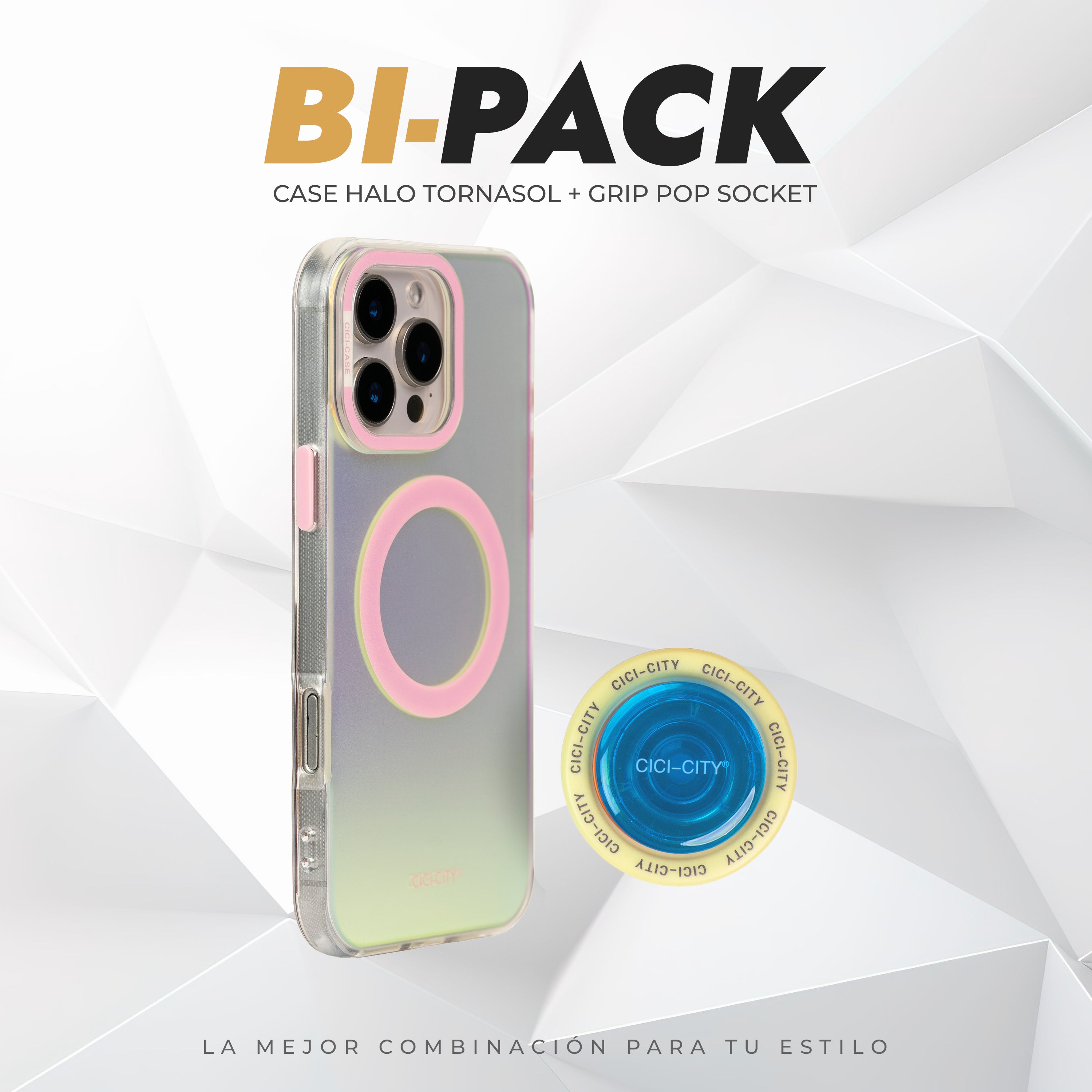 Bipack Case Halo + Pop Socket / iPhone 16 Pro