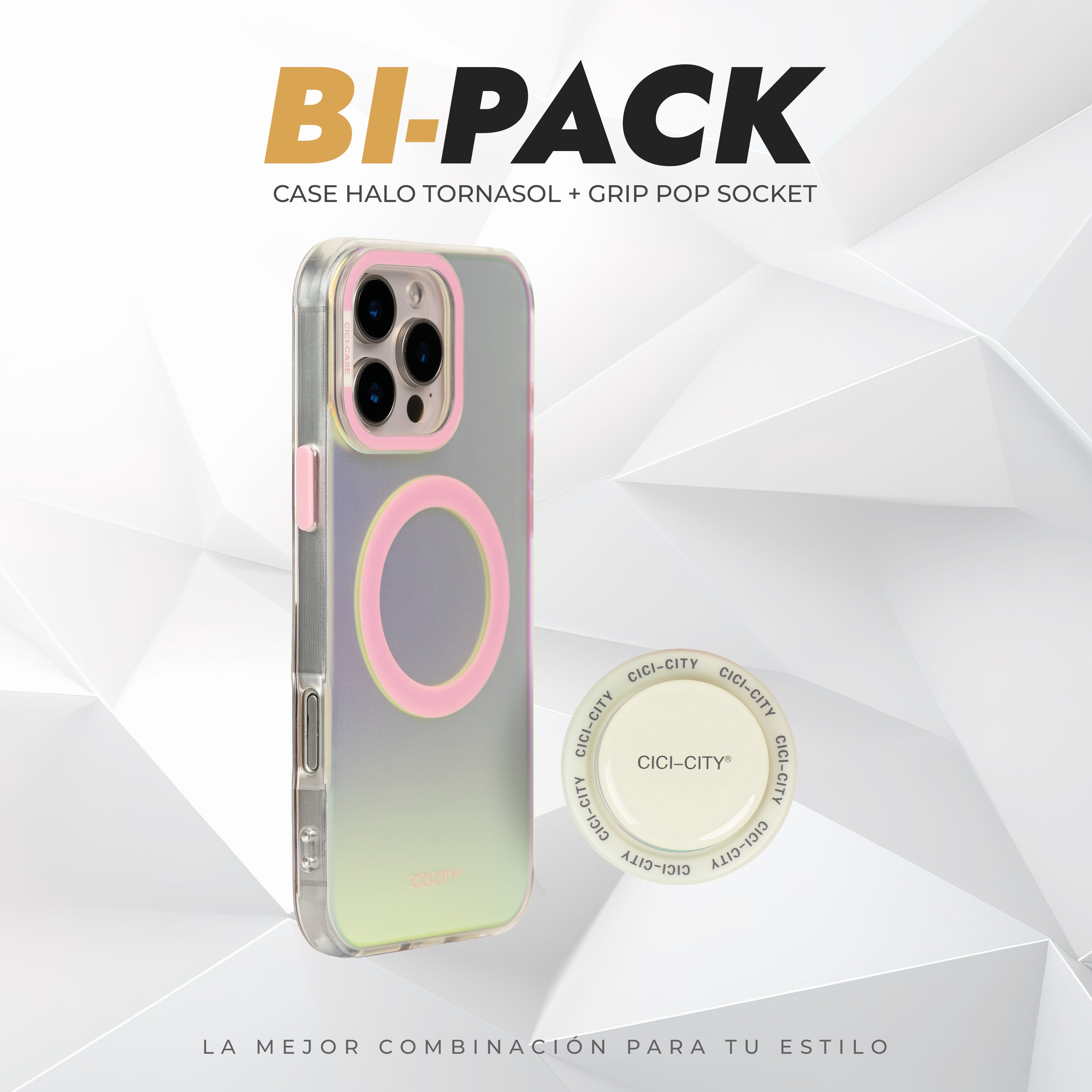 Bipack Case Halo + Pop Socket / iPhone 16 Pro