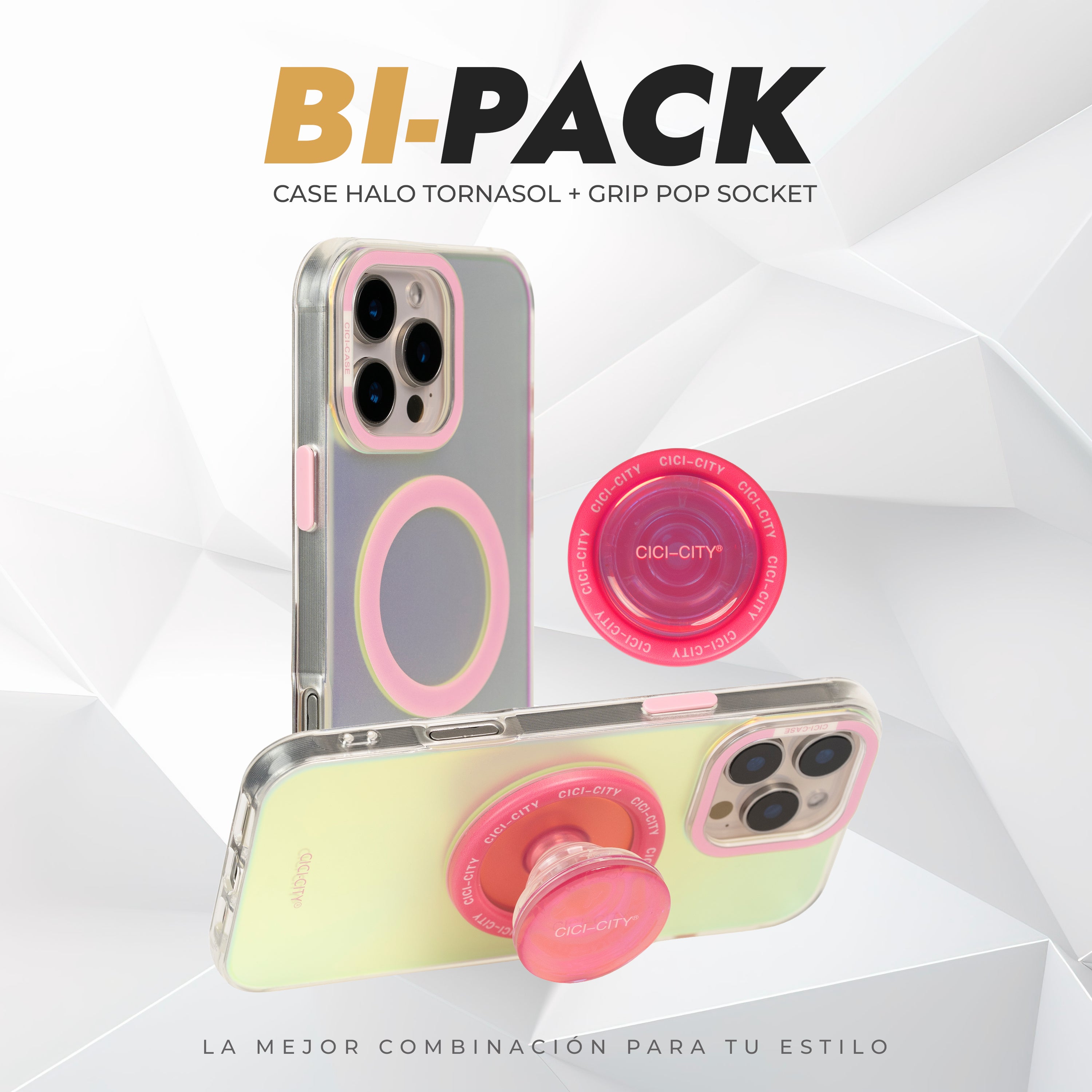 BIPACK CASE HALO + POP SOCKET / IPHONE 16 PRO MAX