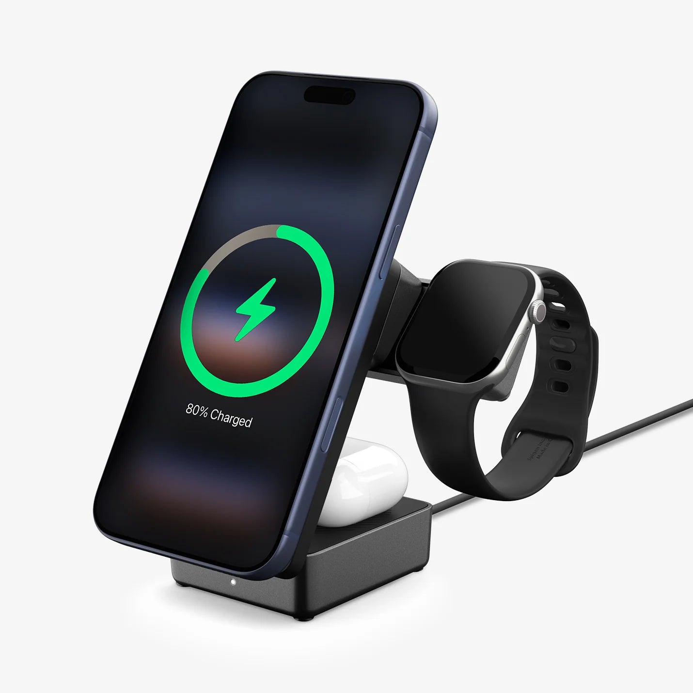 Cargador Stand Essential  / Qi2.2  -  Spigen 3 en 1 - 25W