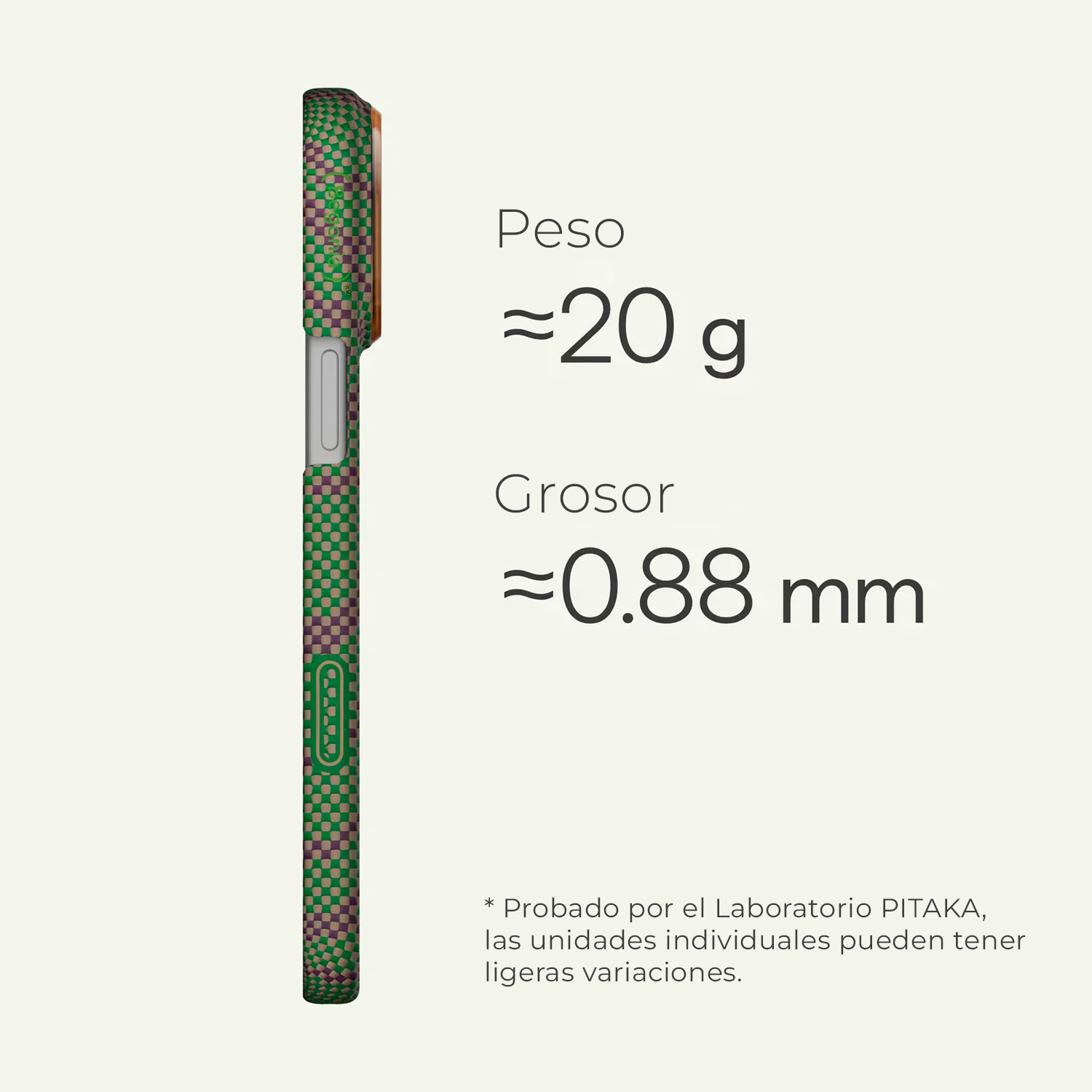 Case Pitaka Aramid Edge para iPhone 17 Pro Max - Sprout Surge (PitaTap™)