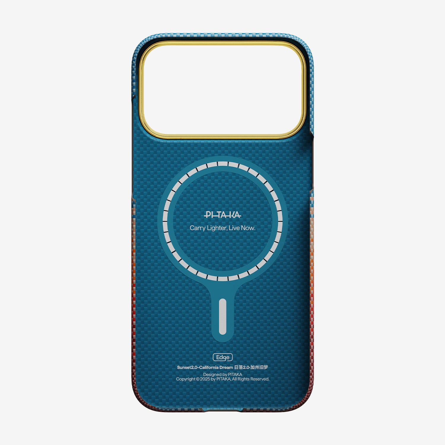 Case Pitaka Aramid Edge para iPhone 17 Pro - California Sunset 2.0 Dream 03 (PitaTap™)