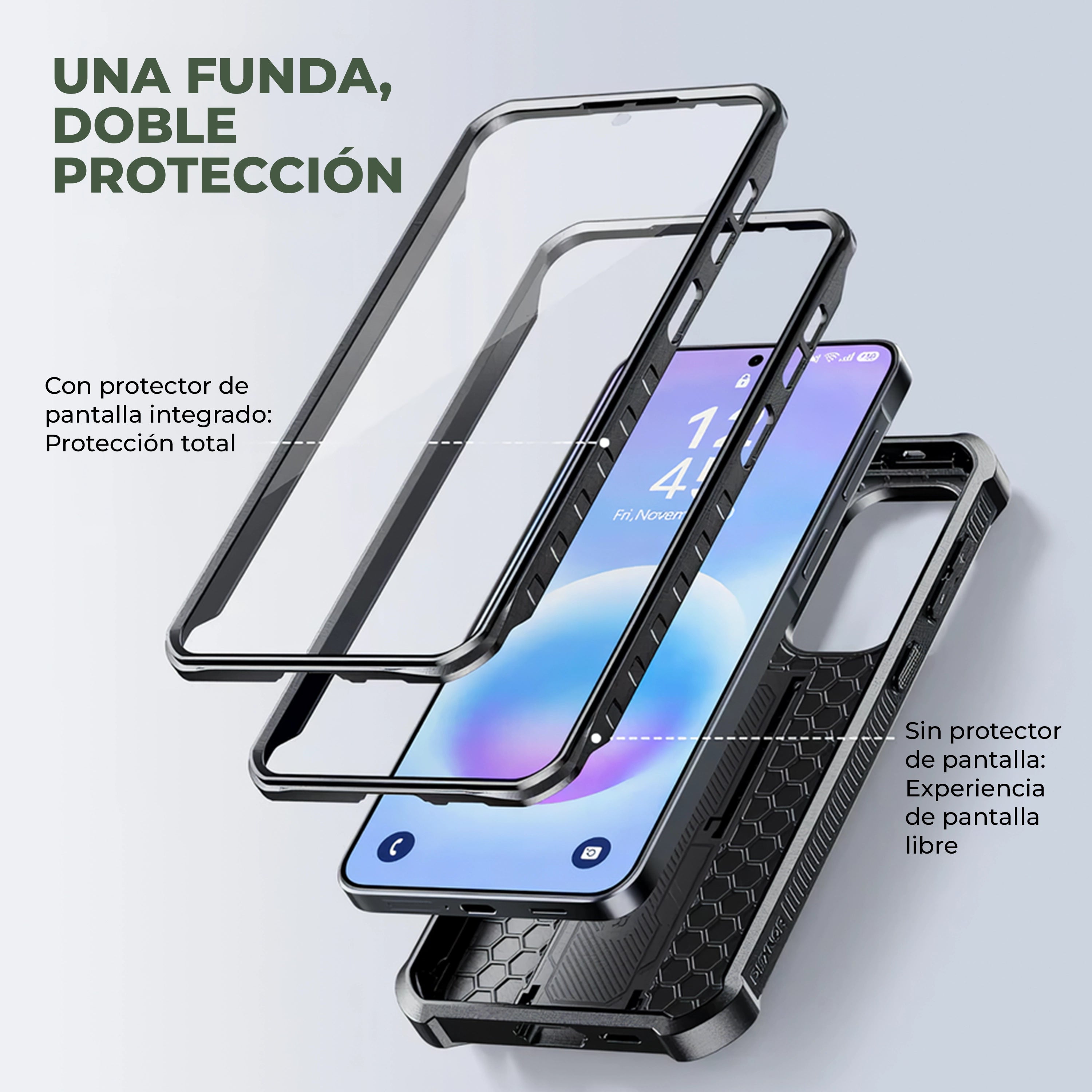Case Dexnor Armor 360° - Galaxy A37 (con Mica)
