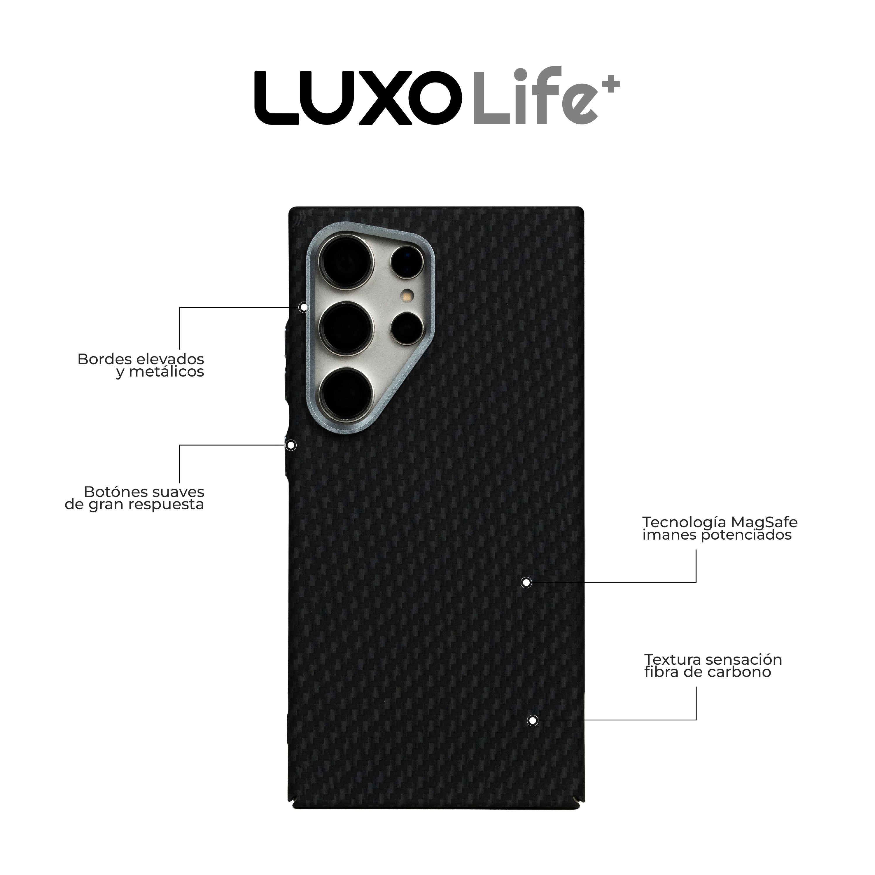 Case Ultra Delgado con Diseño Fibra de Carbono para Galaxy S24 Ultra