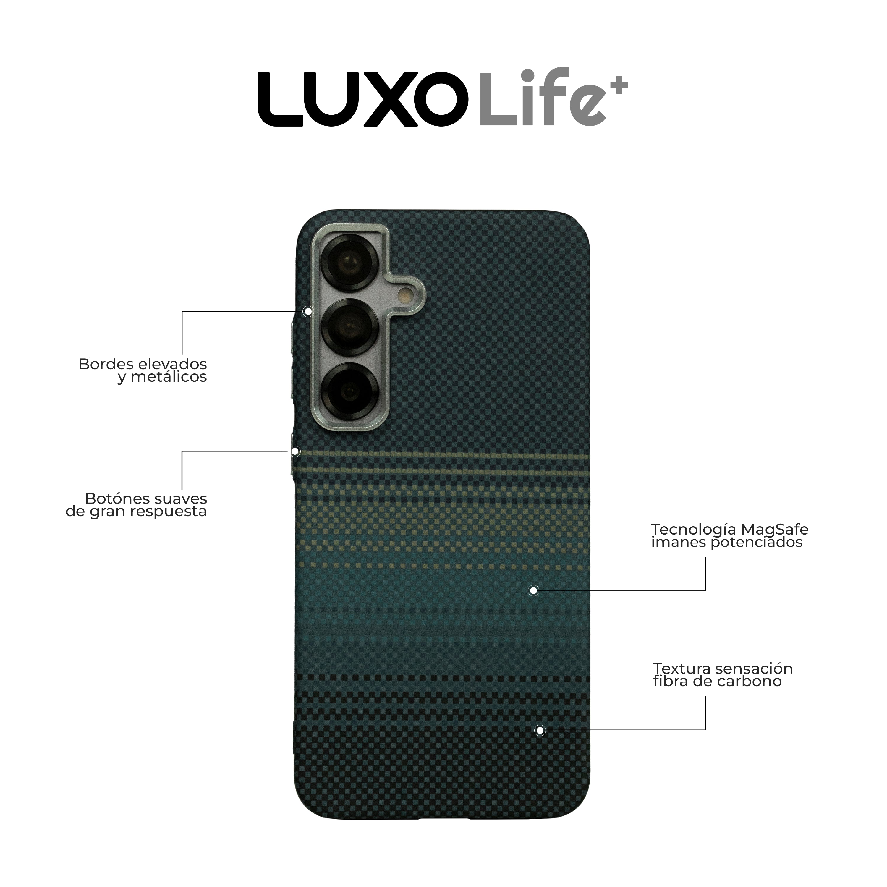 Case Ultra Delgado con Diseño Fibra de Carbono para Galaxy S25