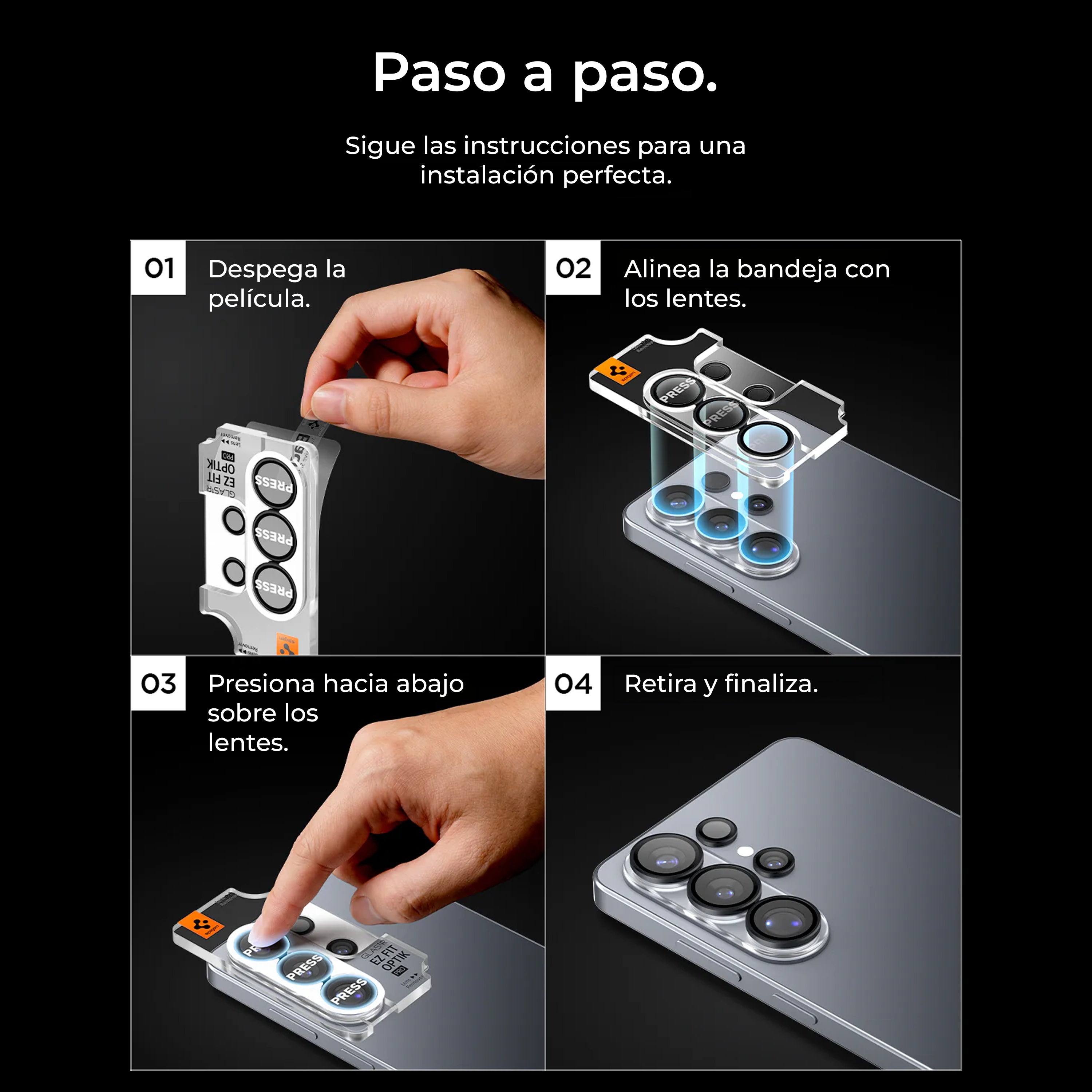 Protector de Cámara Spigen Optik Pro EZ Fit (1 UND.) - Galaxy S26 Ultra