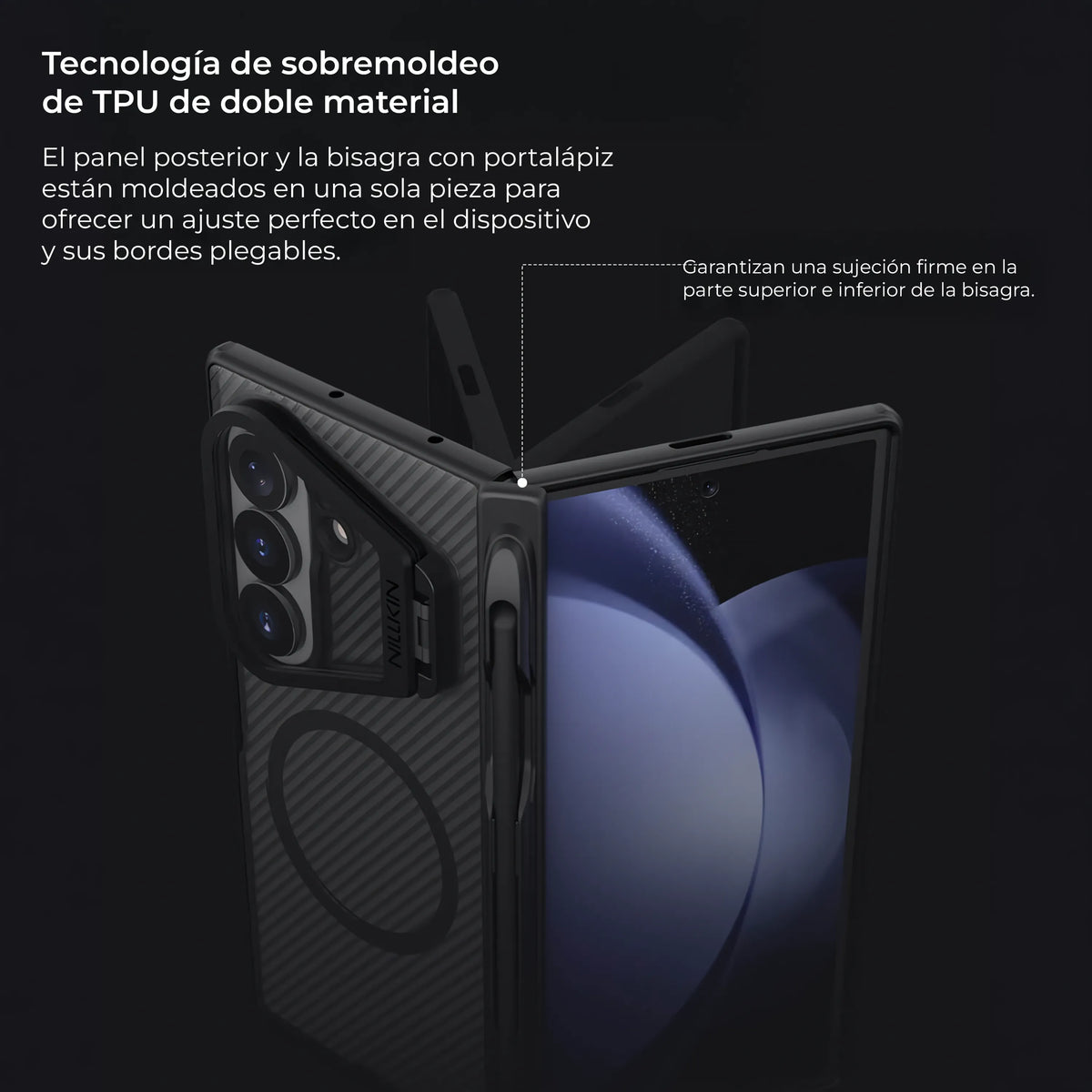 Case Nillkin Lens Guard CamShield Pro - Galaxy Z Fold 8 Ultra ( Incluye Lápiz )(Smoke)